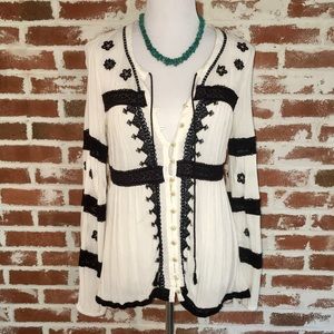 Free people embroidered tunic sz xs GUC